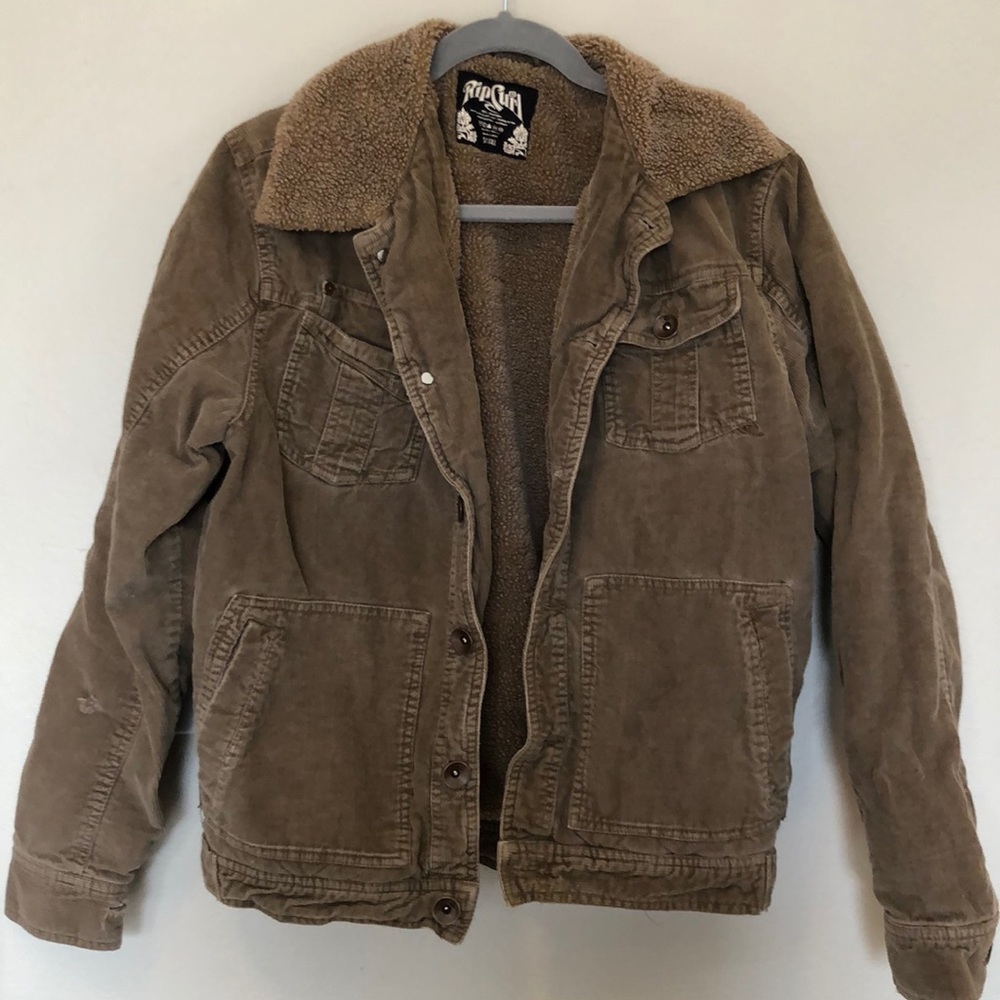 Rip curl size small tan corduroy jacket